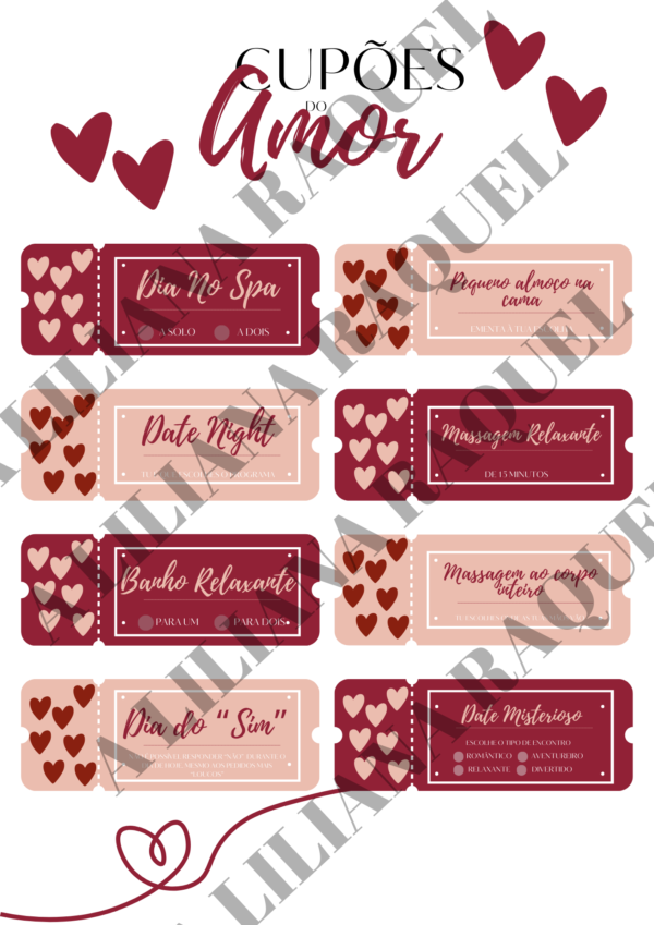 Cupões do Amor | Printable - Image 2