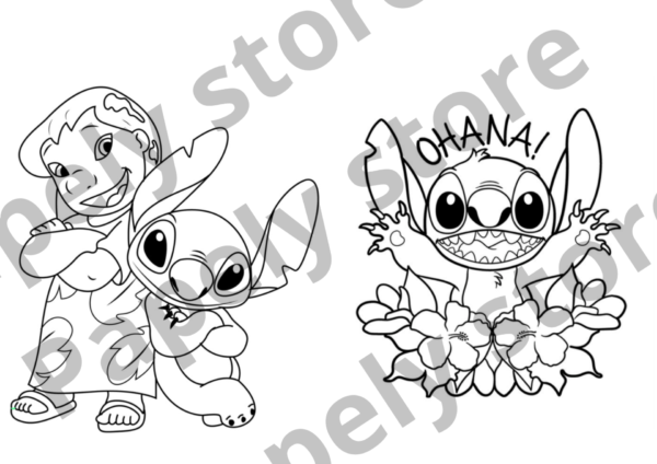 Livro de Colorir Lilo e do Stitch | Para Impressão - Image 4