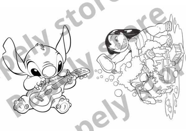 Livro de Colorir Lilo e do Stitch | Para Impressão - Image 3